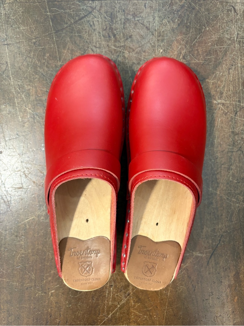 Troentorp Da Vinci Red clogs size 36
